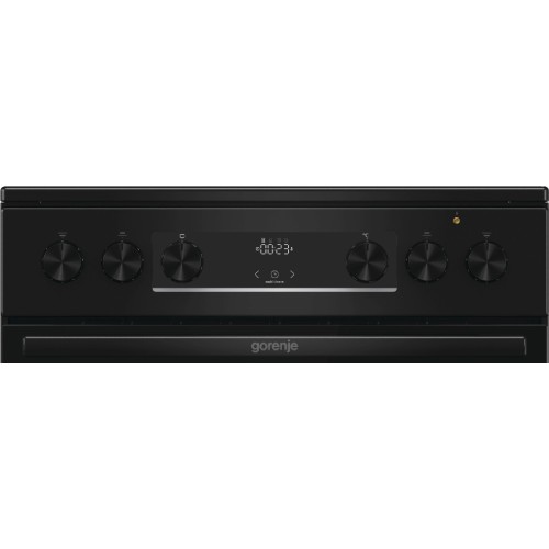 ΚΟΥΖΙΝΑ ΗΛΕΚΤΡΙΚΗ ΕΛΕΥΘΕΡΗ GORENJE GEC6C40BG (ΚΕΡΑΜΙΚΗ / 71LT / A / BLACK / ΟΘΟΝΗ / ΥΔΡΟΛΥΣΗ / ΤΗΛΕΣΚΟΠΙΚΟΣ / 4ΕΤΗ ΕΓΓΥΗΣΗ)